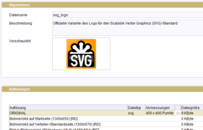 SVG als Bild in der Medienverwaltung