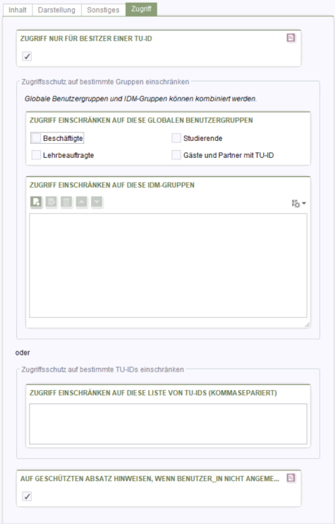 Zugriffsschutz auf Absatzebene konfigurieren