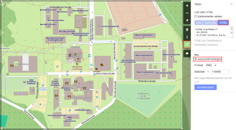 Karten von OpenStreetMap teilen
